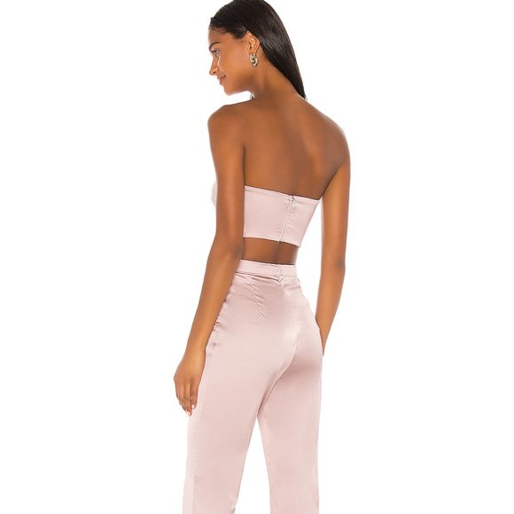 Superdown Evelina Bandeau Pant Set in Mauve - Picture 3 of 4